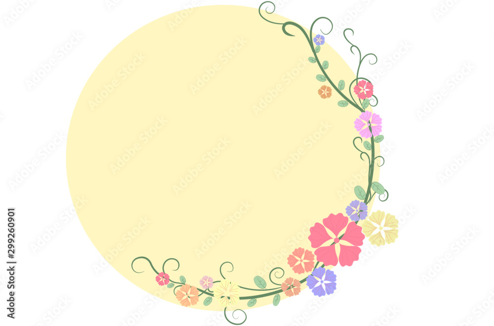 Obraz premium flower frame flat design