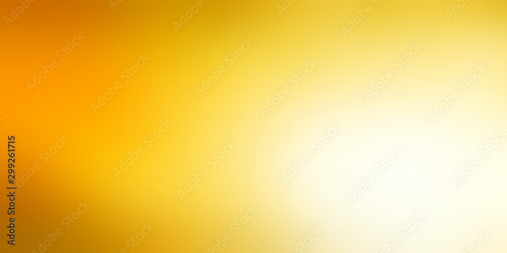Light yellow empty banner. Gold glow defocused background. Sunny abstract illustration. Juicy blurred texture.