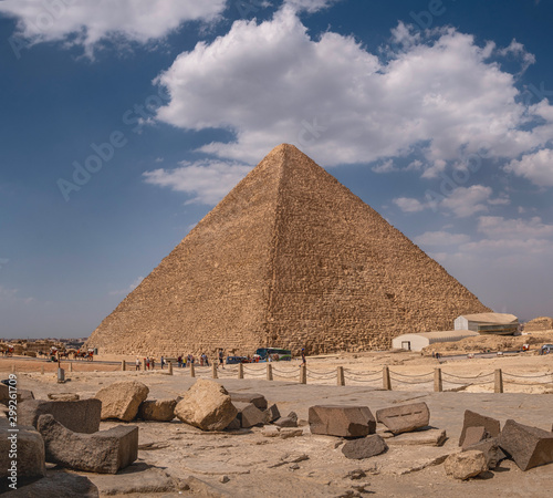 Great Pyramid of Cheops on the Giza Plateau in Cairo, Egypt
