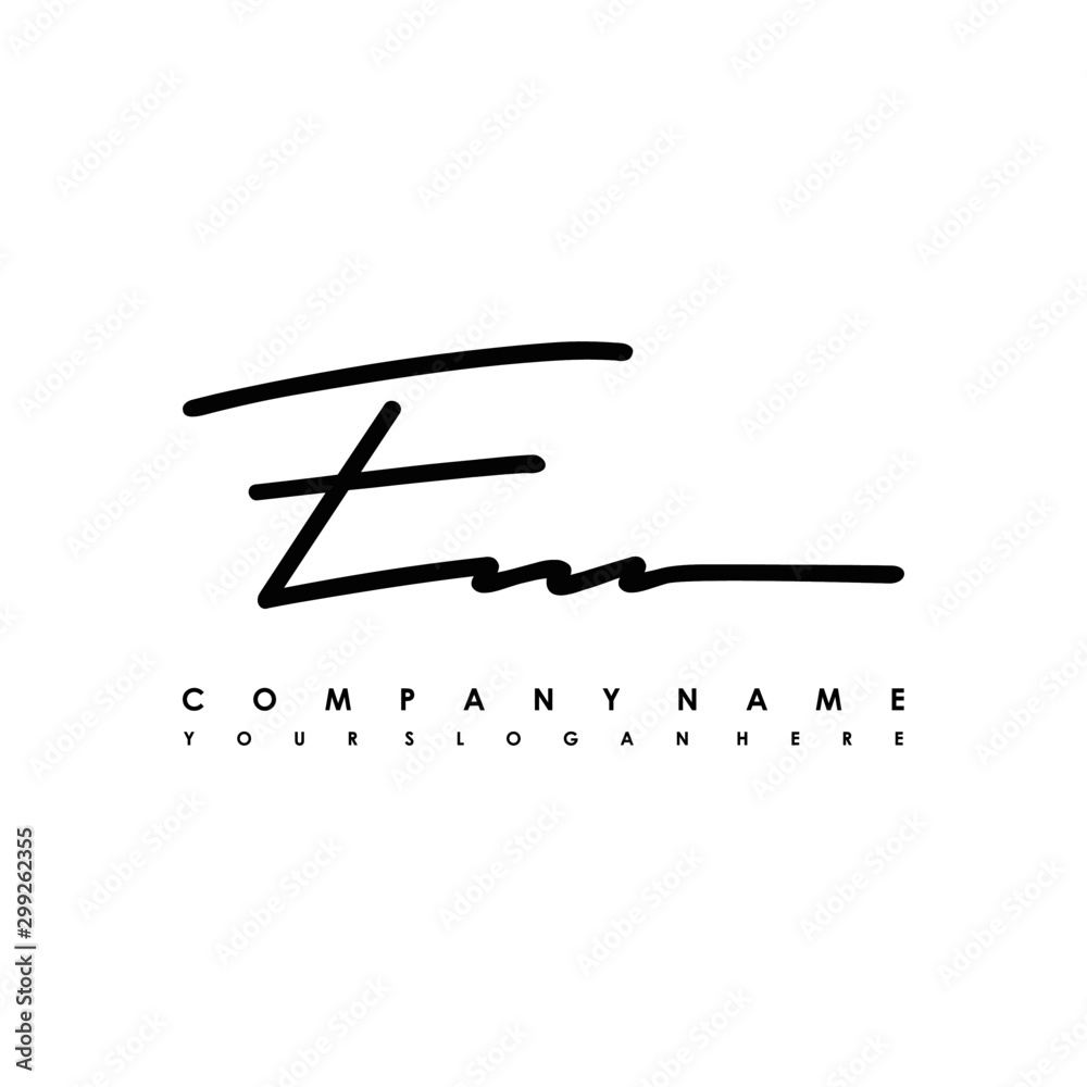 EN initials signature logo. Handwriting logo vector templates. Logo for business, beauty, fashion, signature