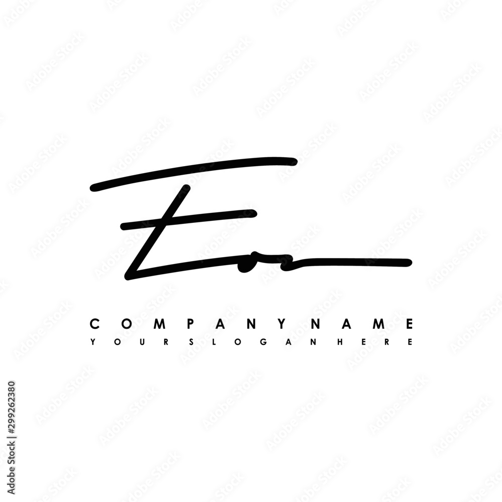 EO initials signature logo. Handwriting logo vector templates. Logo for business, beauty, fashion, signature EO initials signature logo. Handwriting logo vector templates. Logo for business, beauty, fashion, signature
