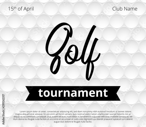 Golf tournament vector banner template