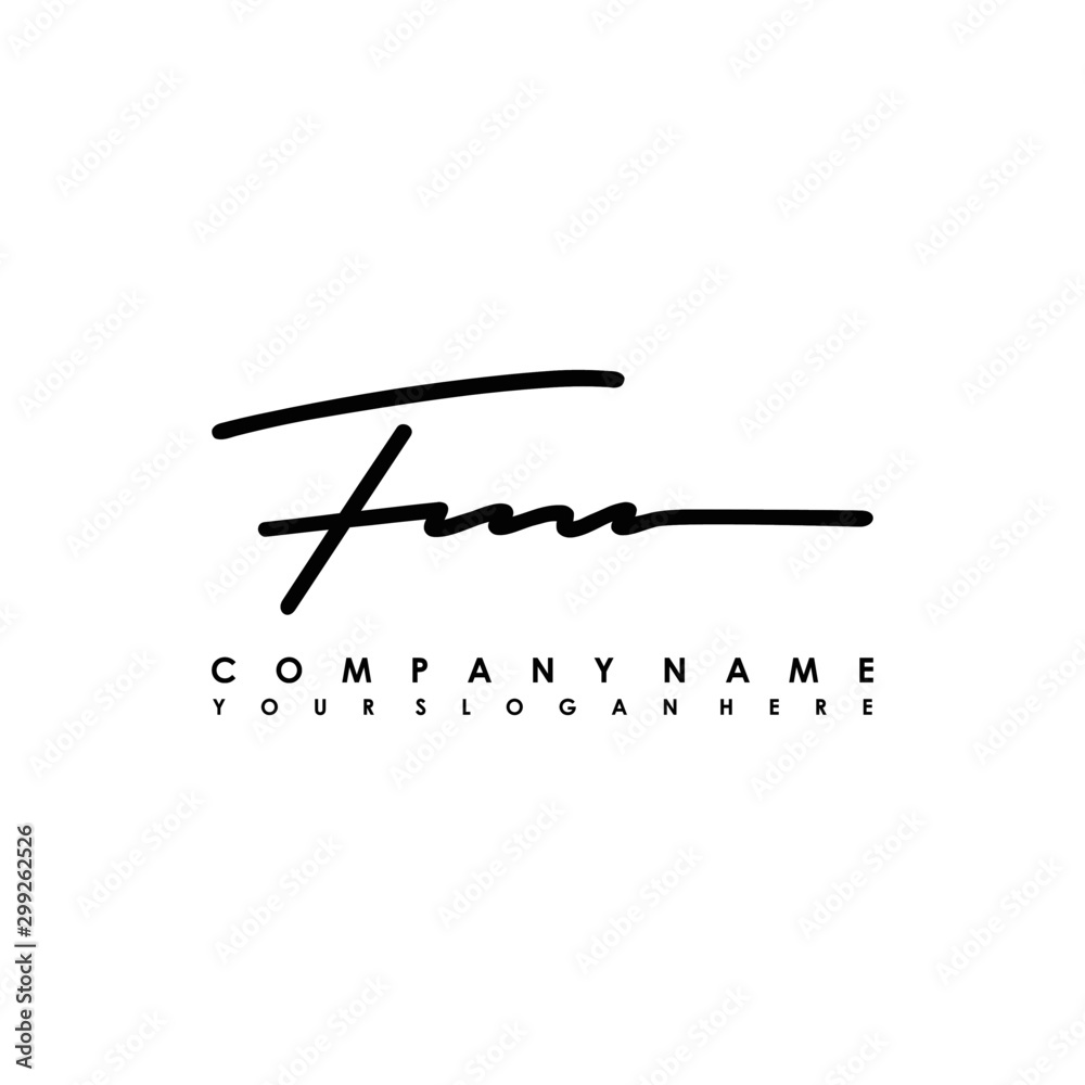 FM initials signature logo. Handwriting logo vector templates. Logo for business, beauty, fashion, signature FM initials signature logo. Handwriting logo vector templates. Logo for business, beauty, fashion, signature
