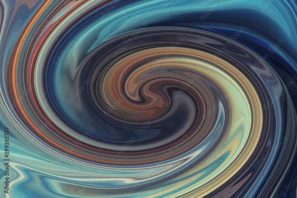 Fototapeta premium Abstract spiral texture illustration. Color Waves background. Modern design for banner, flyer, poster, wallpaper, brochure, smartphone screen.