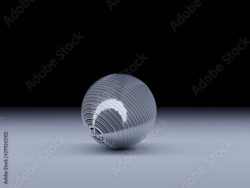 sphere on a background, 3d illustration