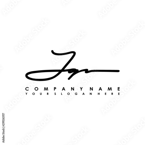 JQ initials signature logo. Handwriting logo vector templates. Logo for business, beauty, fashion, signature