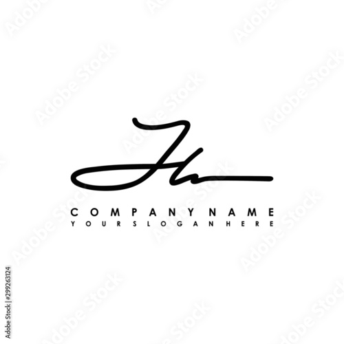 JL initials signature logo. Handwriting logo vector templates. Logo for business, beauty, fashion, signature photo