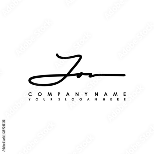 JO initials signature logo. Handwriting logo vector templates. Logo for business, beauty, fashion, signature