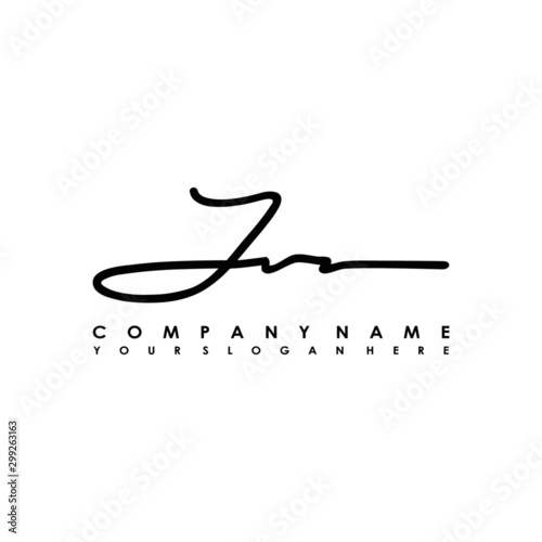 JV initials signature logo. Handwriting logo vector templates. Logo for business, beauty, fashion, signature