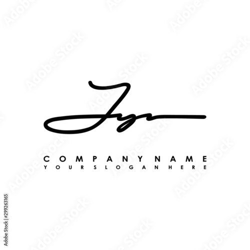 JY initials signature logo. Handwriting logo vector templates. Logo for business, beauty, fashion, signature