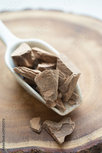 Chocolate Shavings. Raw cacao mass