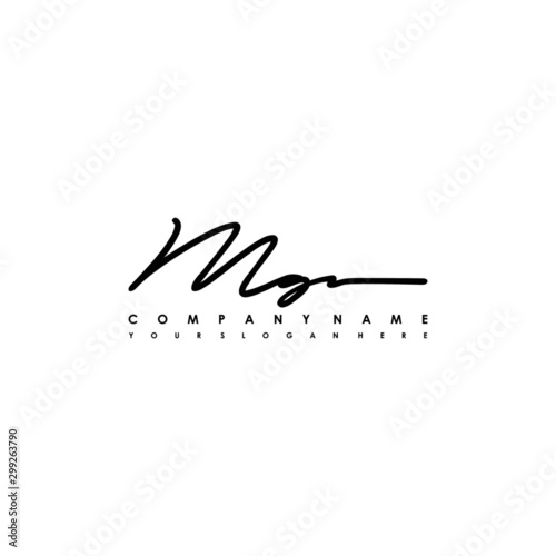 MG initials signature logo. Handwriting logo vector templates. Logo for business, beauty, fashion, signature