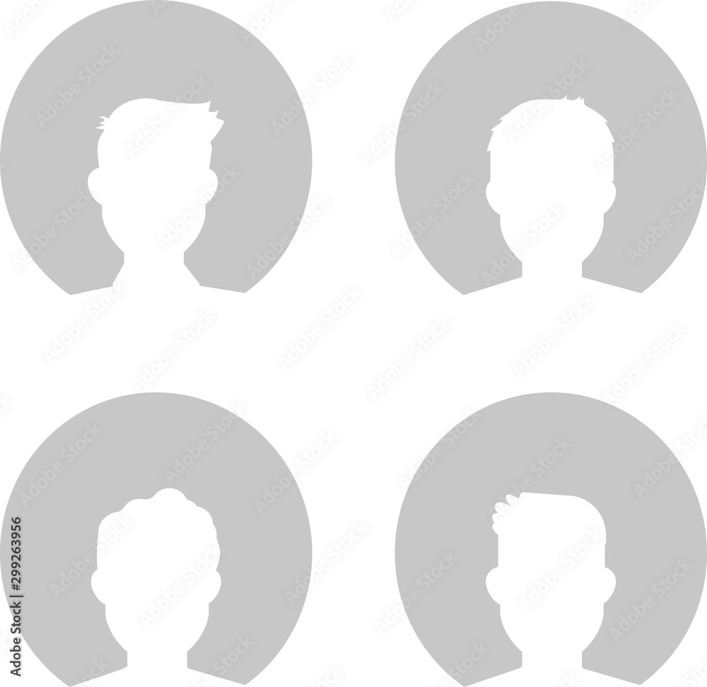 User flat avatar icon, sign, profile people symbol.Social media avatar vector graphics flat icons.Set of hand drawn Avatar profile icon (or portrait icon), including male and female .