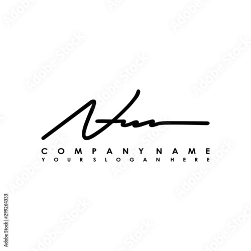 NW initials signature logo. Handwriting logo vector templates. Logo for business, beauty, fashion, signature