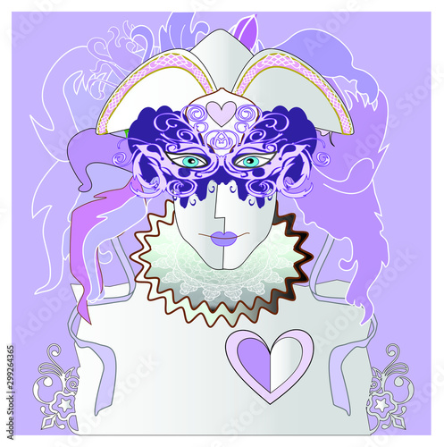 Mask. Paper Man. vector illustration. Suit design.