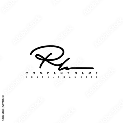 RL initials signature logo. Handwriting logo vector templates. Logo for business, beauty, fashion, signature photo