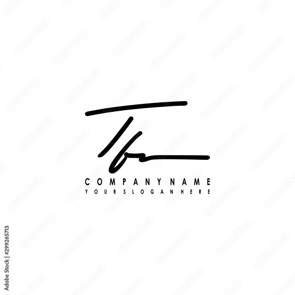 TF initials signature logo. Handwriting logo vector templates. Logo for business, beauty, fashion, signature TF initials signature logo. Handwriting logo vector templates. Logo for business, beauty, fashion, signature