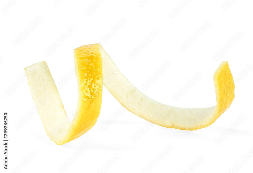 Lemon peel isolated on a white background Lemon peel isolated on a white background
