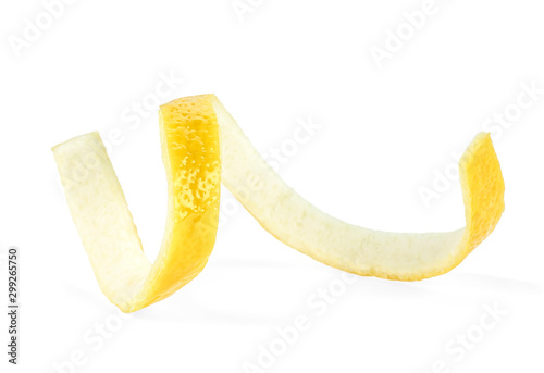 Lemon peel isolated on a white background