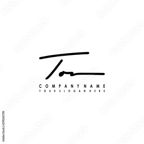 TO initials signature logo. Handwriting logo vector templates. Logo for business  beauty  fashion  signature