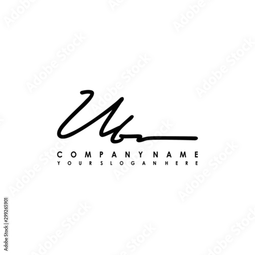 UB initials signature logo. Handwriting logo vector templates. Logo for business, beauty, fashion, signature