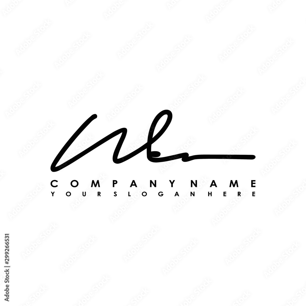 WE initials signature logo. Handwriting logo vector templates. Logo for business, beauty, fashion, signature
