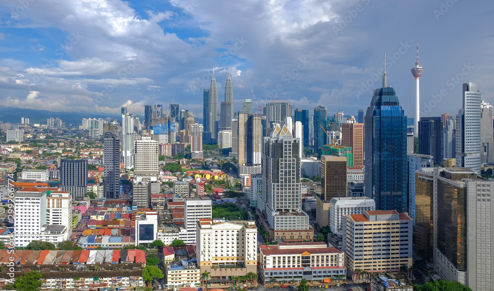 Naklejka premium Beautiful scenery of Kuala Lumpur City Centre