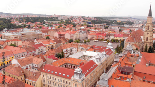 Drone Image over Cluj Napoca City transylvania, Romania