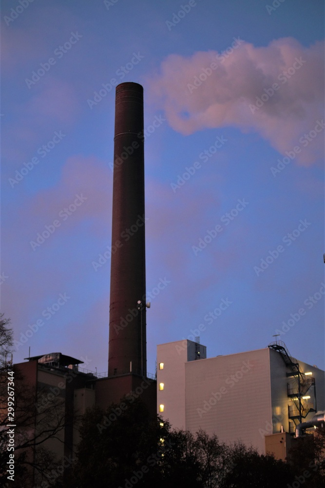 smoke from chimney