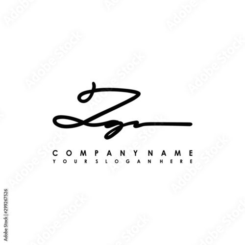 ZG initials signature logo. Handwriting logo vector templates. Logo for business, beauty, fashion, signature