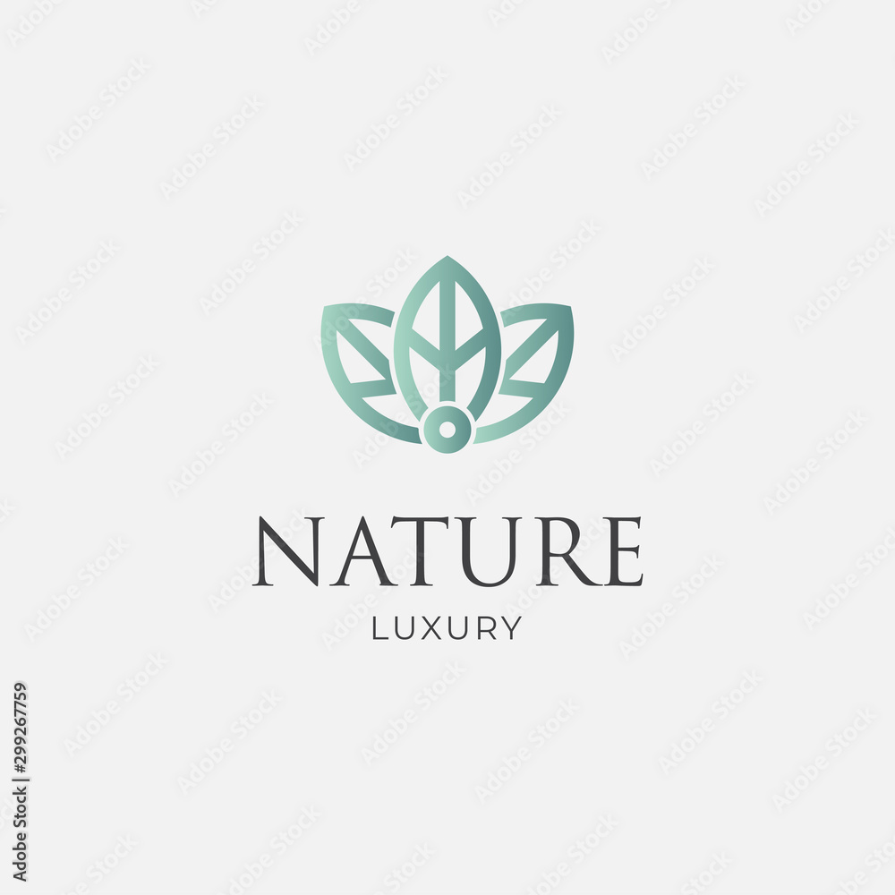 icon logo minimalist luxury leaf