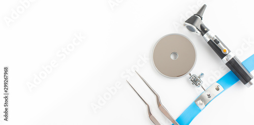 Stethoscope and tool for examination ear nose and throat [ENT].
