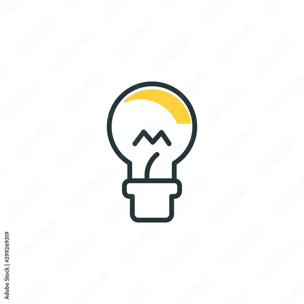 Isolated light bulb icon fill vector design Isolated light bulb icon fill vector design