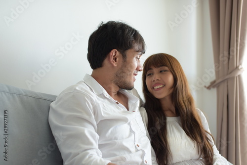Portrait of married couple at home 
