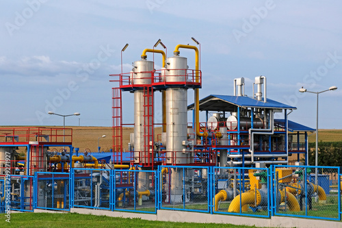 The substation on the gas pipe