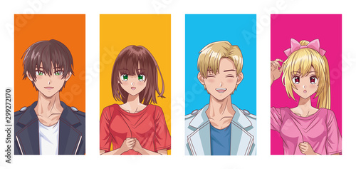 bundle of people hentai style characters