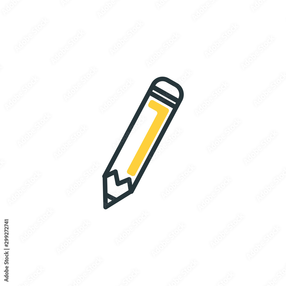 Isolated pencil tool fill vector design