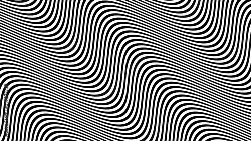 Vector - Black and White abstract diagonal stripes illusion