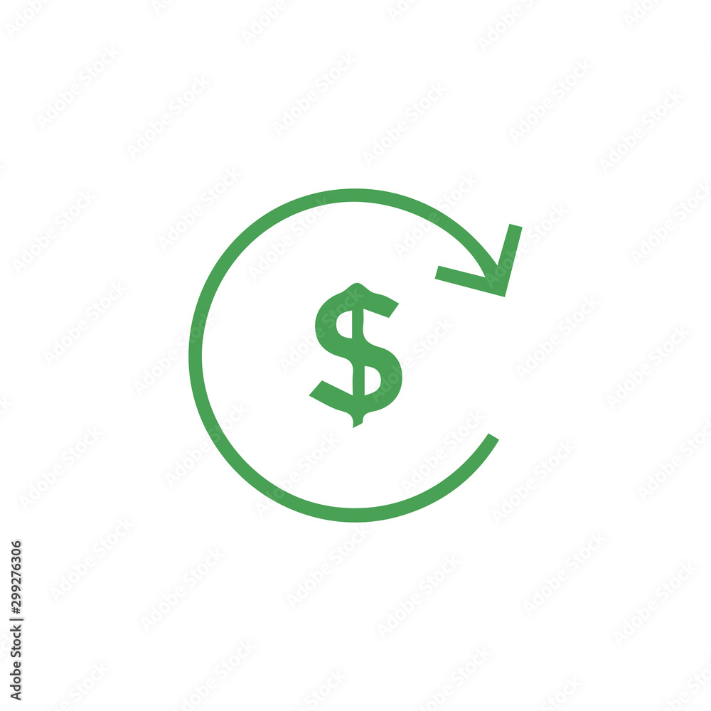 Money dollar symbol with arrow thin line icon for web and mobile minimalistic flat design. Stock Vector illustration isolated on white background. Money dollar symbol with arrow thin line icon for web and mobile minimalistic flat design. Stock Vector illustration isolated on white background.
