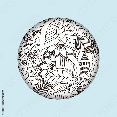 Floral patterns black and white