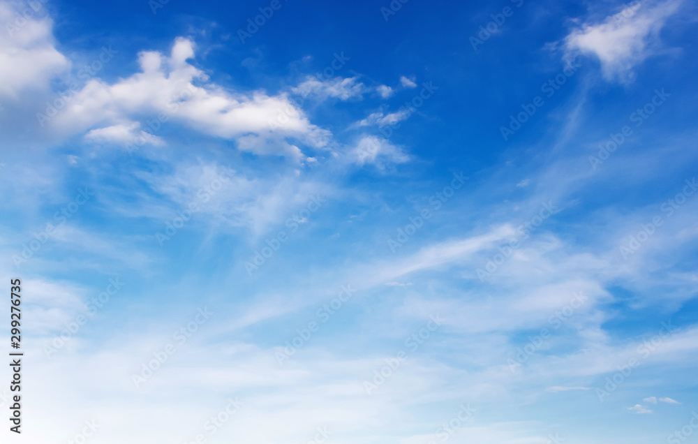 blue sky with white cloud landscape background