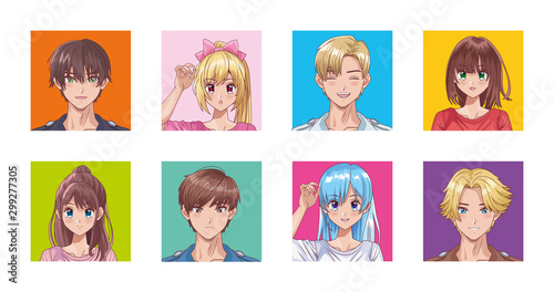 bundle of people hentai style characters