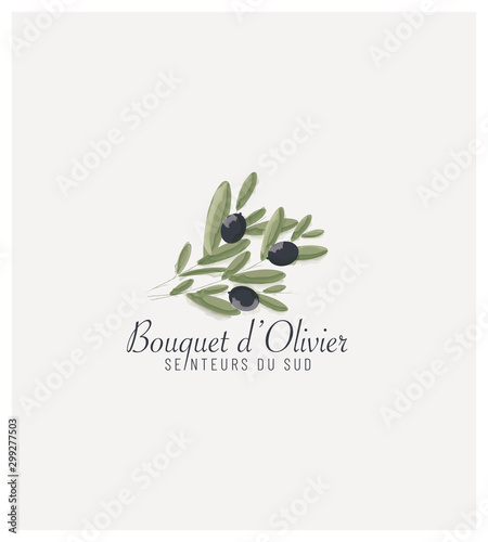 logo, olivier, bouquet, Provence