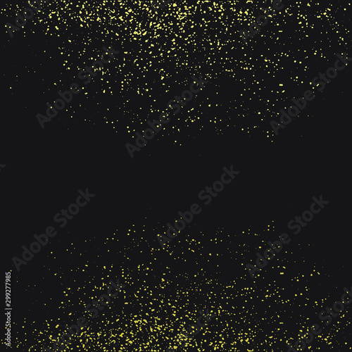 Golden snow isolated on black background, icon vector illustration