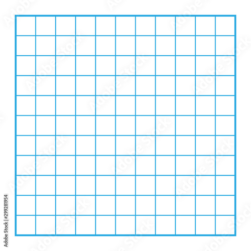 Background with graph paper grid lines on notepad sheet