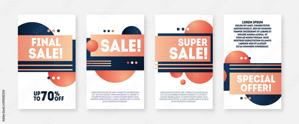 Dynamic modern sale banners template design
