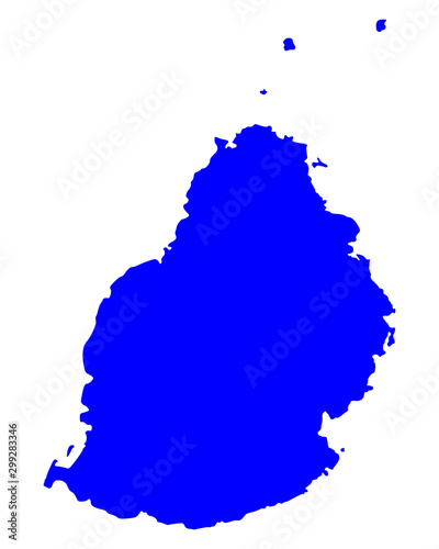 Karte von Mauritius