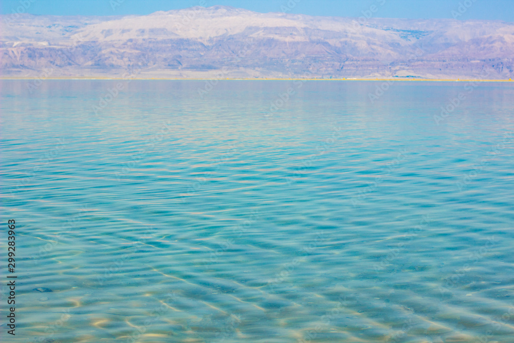 dead sea peaceful health care resort destination scenic background view of Israeli Middle East region 