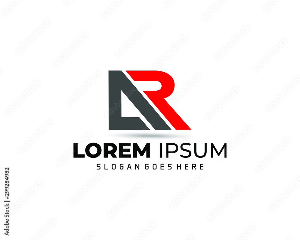 AR Logo Letter Design Vector with Red and Black Colors. AR Logo Letter Design Vector with Red and Black Colors.