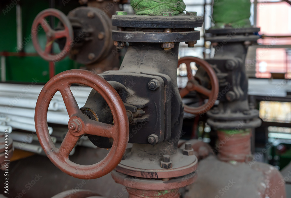 Shutoff valves in a water supply network. Gas boiler room equipment. Shutoff valves in a water supply network. Gas boiler room equipment.